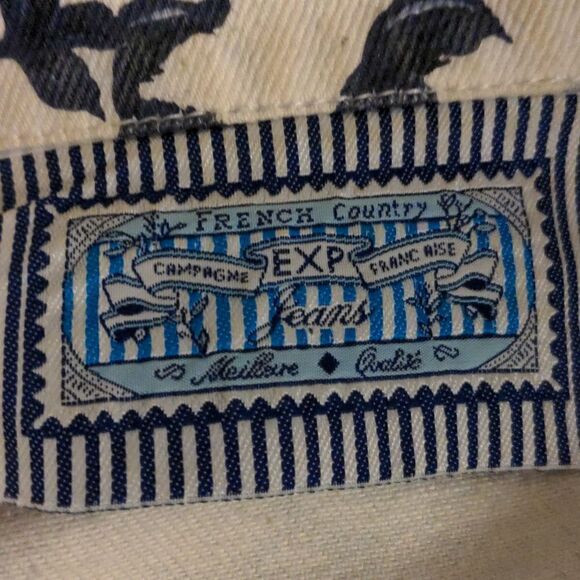 Express French Country vintage floral denim jacket size small - Picture 6 of 9